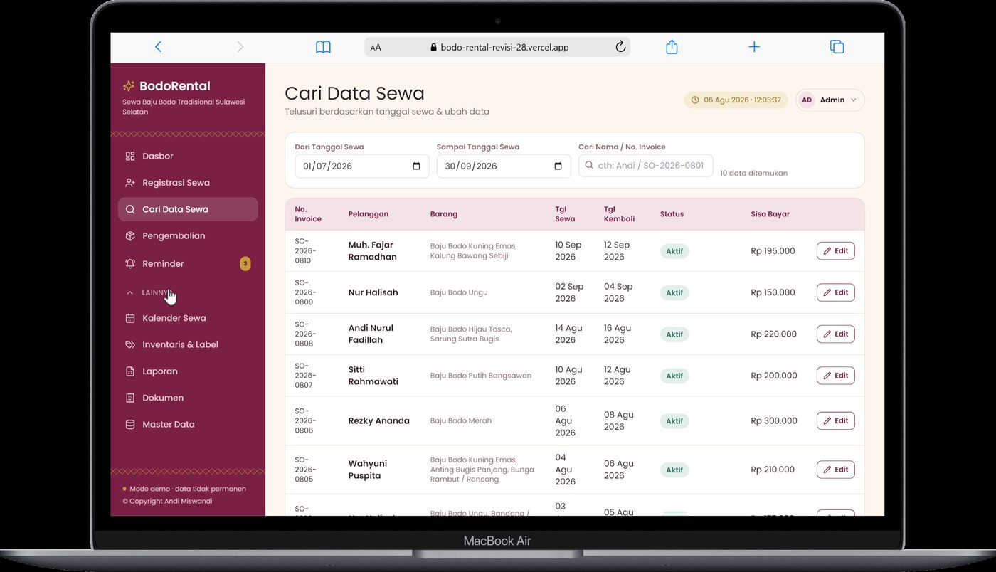 Cari Data Sewa Desktop