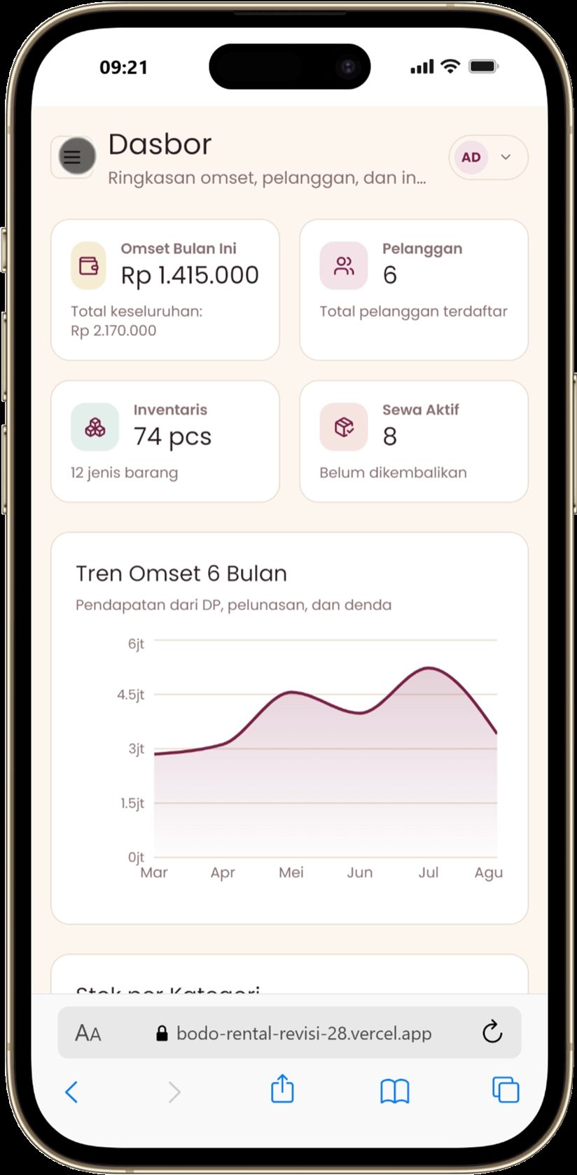 Dasbor Mobile